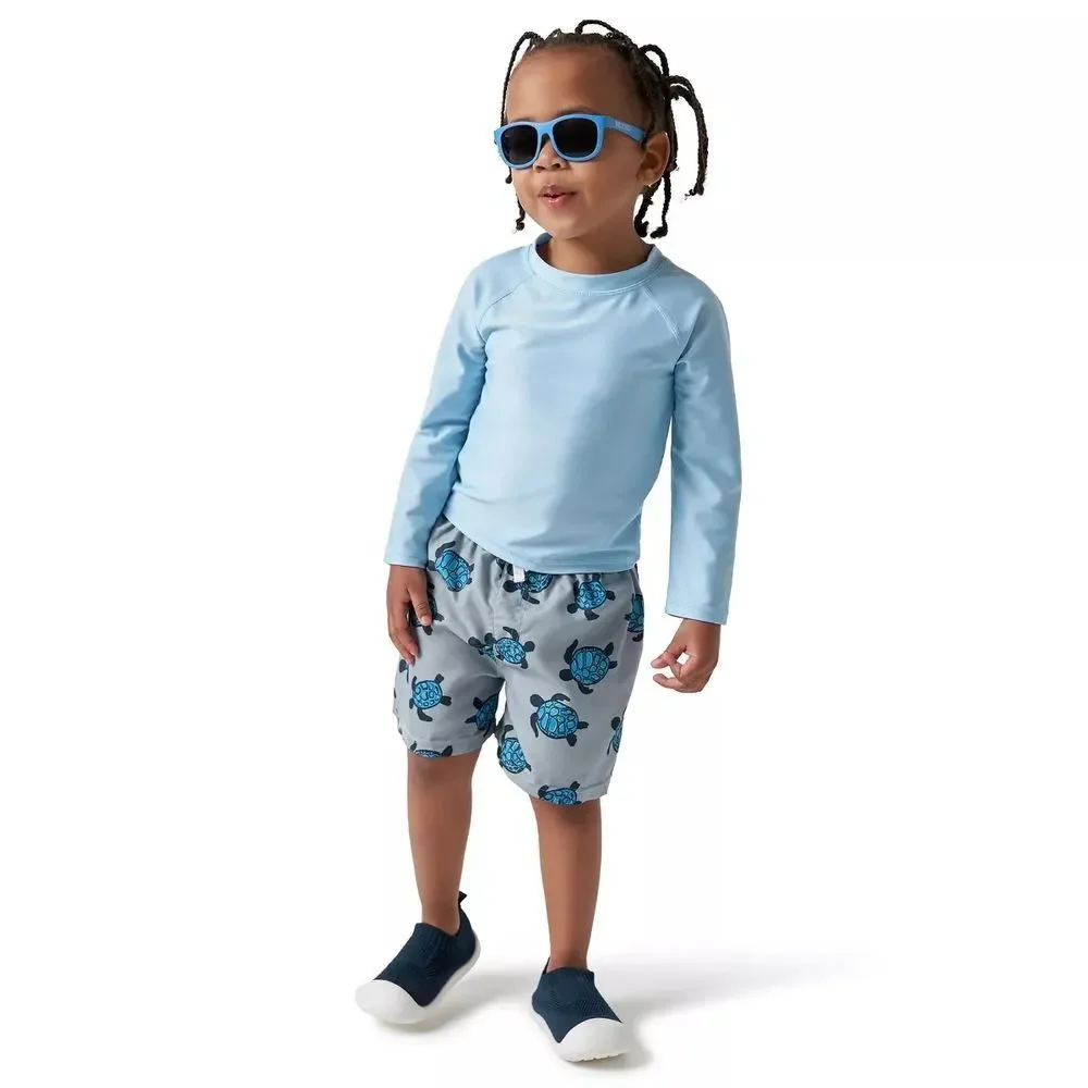 Gerber NWT Light Blue Long Sleeve Swim Rashguard, UPF 50+ Size 2T (28-32lbs)